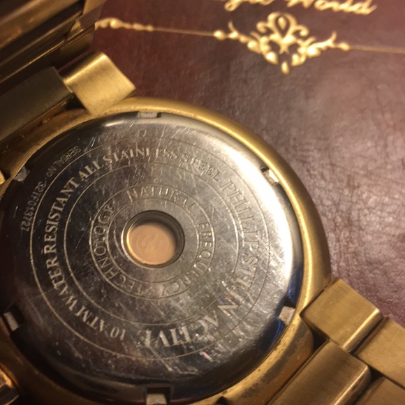 UNSEX  GOLD Philip Stein CLASSIC ROUND CHRONOGRAPH - Picture 5 of 5